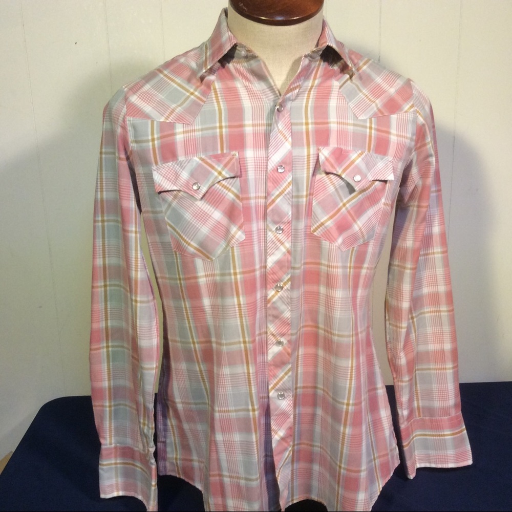 Men’s Plaid Youngbloods Authentic Western Button Up Men’s shirt size medium